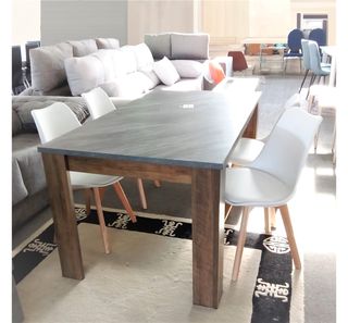 Set Nordico Mesa y 4 Sillas blancas