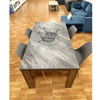 Set Nordico Mesa y 4 Sillas blancas