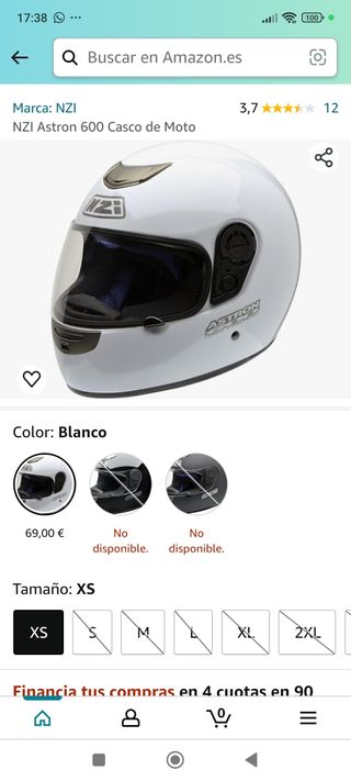 casco NZI ASTRON 600 Talla S