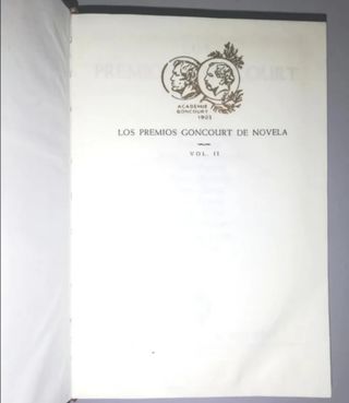 Premios goncourt de novelas - Los 2x5€
