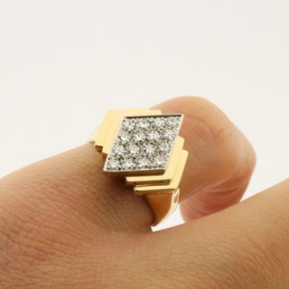 Anillo oro con brillantes