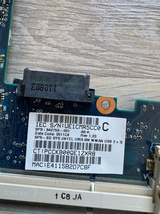 Placa Base HP EliteBook 8470p