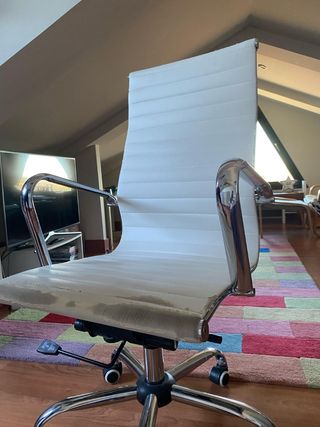 Silla escritorio blanca