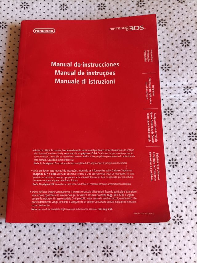 Manual de instrucciones Nintendo 3ds