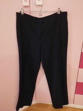 Pantalones de pinzas negro - azul marino