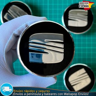 X4 Tapacubos Sea 63mm Emblemas Ibiza Leon Cupra