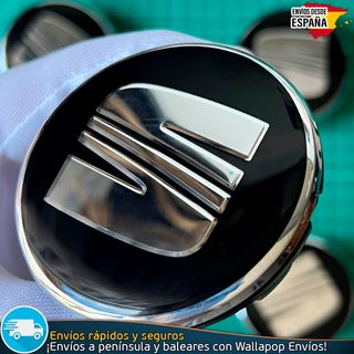 X4 Tapacubos Sea 63mm Emblemas Ibiza Leon Cupra