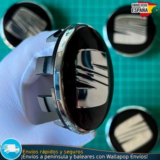 X4 Tapacubos Sea 63mm Emblemas Ibiza Leon Cupra