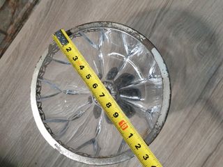 Porta bonbon metallo cristallo vintage 