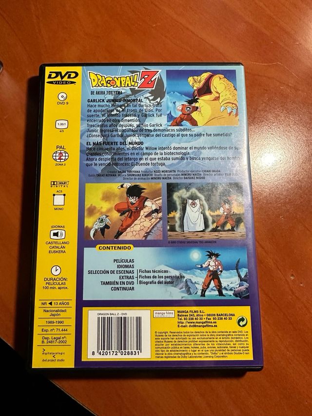 Dragon ball z pelicula dvd manga films