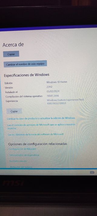 Portátil MSI + maleta 