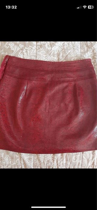 Falda de zara trf de polipiel