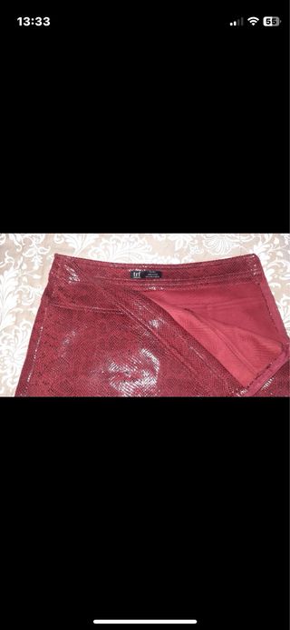 Falda de zara trf de polipiel