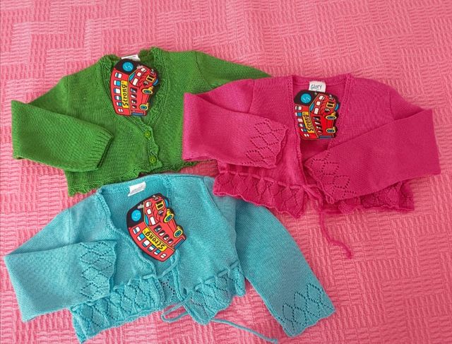 lote 3 rebecas boleros bebe