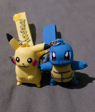 Portachiavi pokémon squirtle e pikachu 