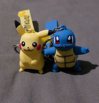 Portachiavi pokémon squirtle e pikachu 