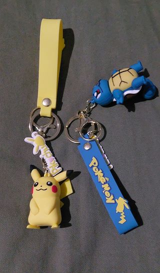 Portachiavi pokémon squirtle e pikachu 