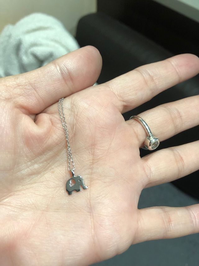 CADENA CON ELEFANTE EN PLATA