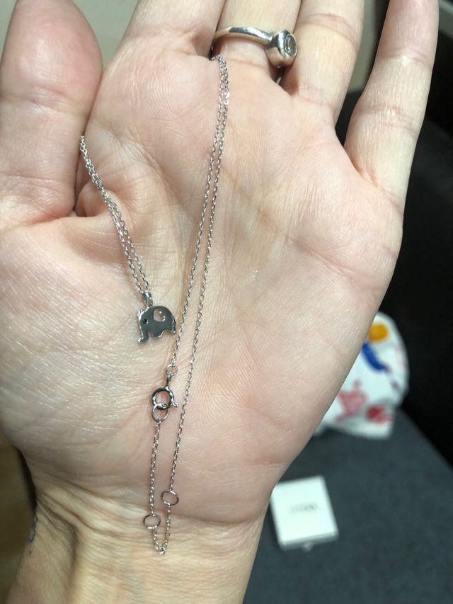 CADENA CON ELEFANTE EN PLATA