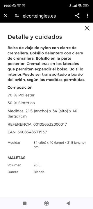 Maleta para cabina en perfecto estado 