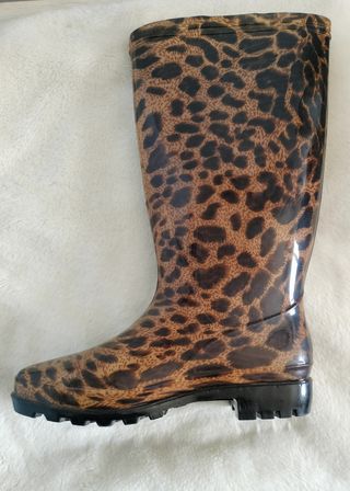 Botas altas agua mujer Leopardo, talla 37 NUEVAS