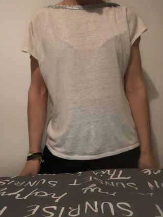 Top Mujer Blanco Espalda Armani Exchange Talla S