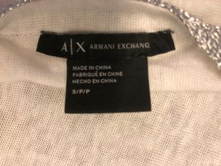 Top Mujer Blanco Espalda Armani Exchange Talla S