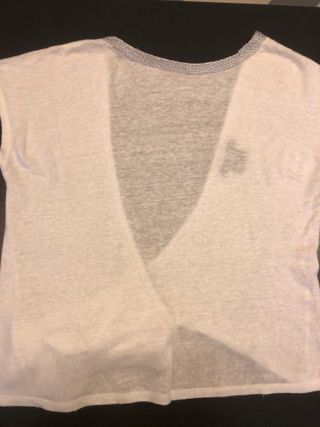 Top Mujer Blanco Espalda Armani Exchange Talla S