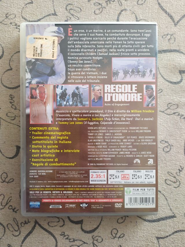 Regole d'onore DVD film
