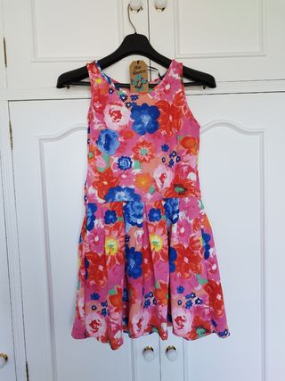 Vestido corto colorido flores