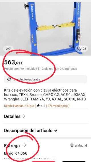 RC4WD elevador para RADIO CONTROL