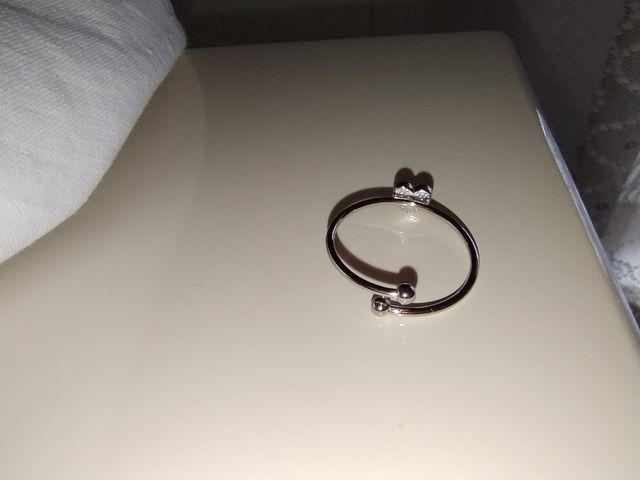 Anello cuore acciaio regolabile