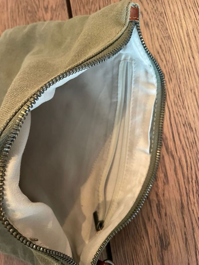 Bolso lona, color caqui, Liberatta