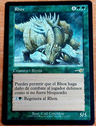 Carta magic nemesis rhox castellano bestia