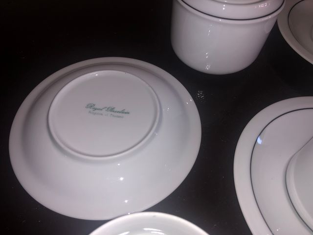 3 Tazze da The con Zuccheriera in Porcellana