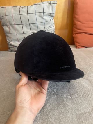 Casco hipica terciopelo negro