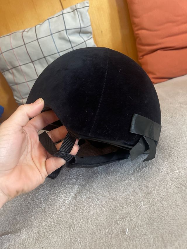 Casco hipica terciopelo negro