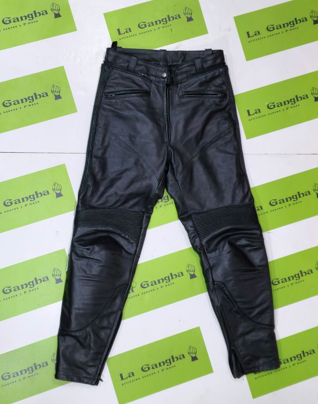 Pantalón Motorista Cuero Louis 3M.  Talla 38 S.   