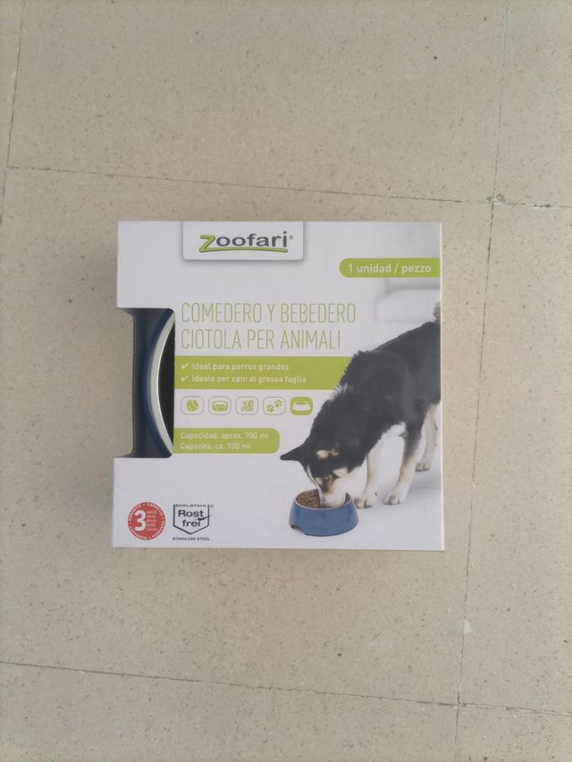 Comedero bebedero, alfombrilla y tapete