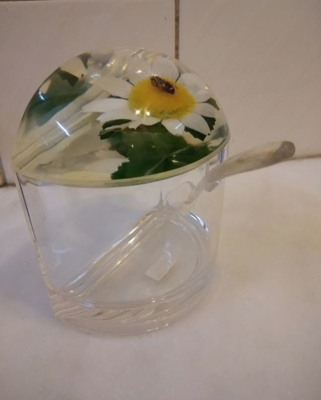 Açucareiro em acrílico com culher