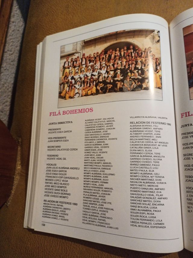 Libro Fiestas Olleria 1990 colección, nostalgicos