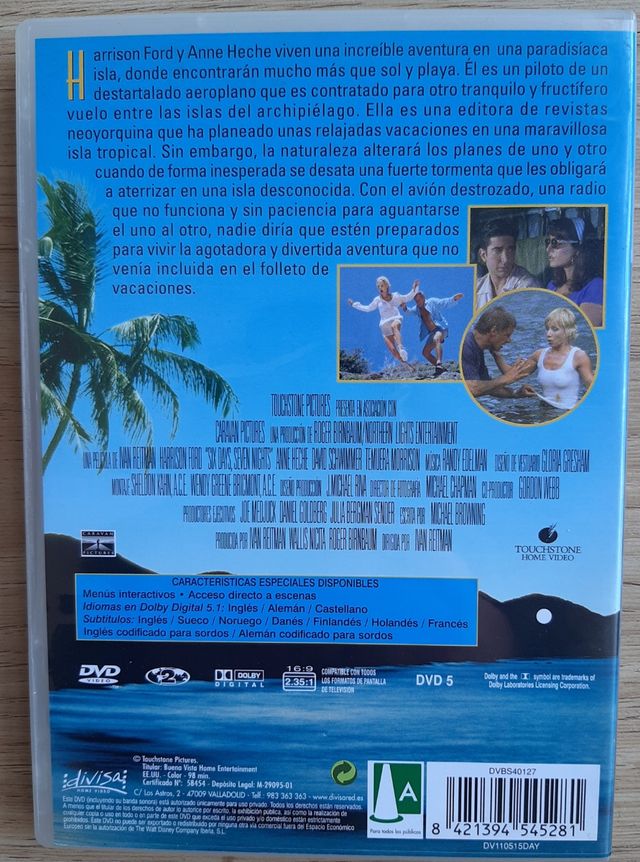 DVD SEIS DIAS Y SIETE NOCHES