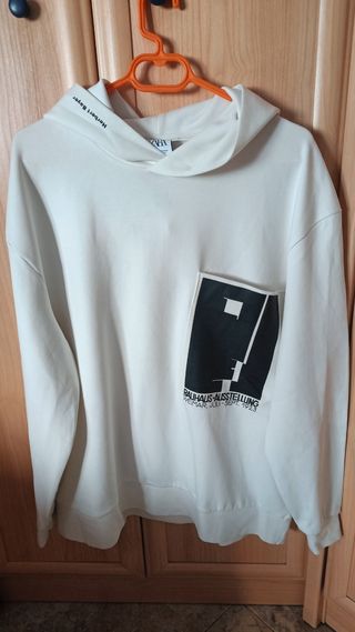 Sudadera hombre blanca #Zara HerbertBayer Talla XL