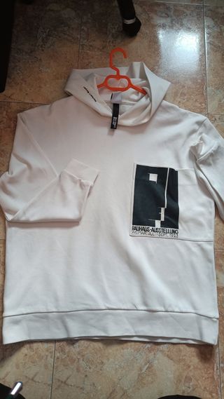 Sudadera hombre blanca #Zara HerbertBayer Talla XL