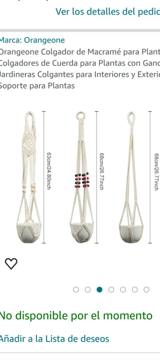 Macramé colgadores plantas.4 unidades.