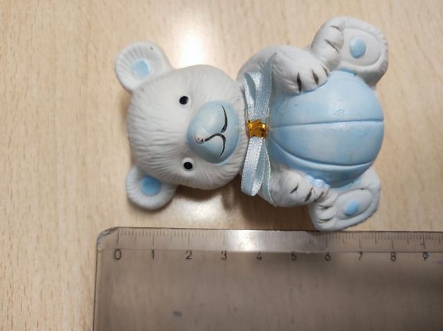 Soprammobile orsetto azzurro bianco