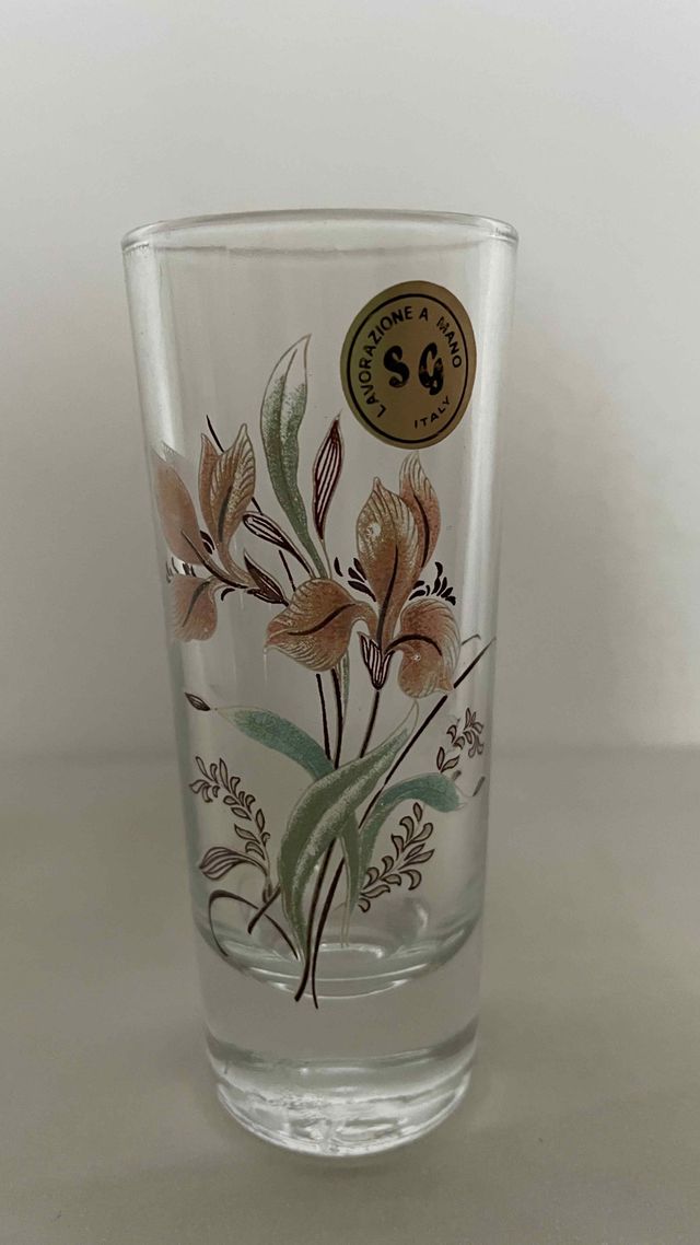 Set bicchierini liquore + vassoio vintage