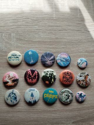 Colección chapas Pink Floyd, Kiss, Rolling Stones