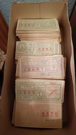 Cupones de la once antiguos