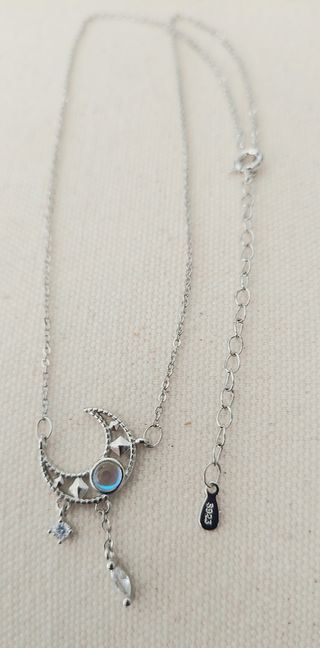 Collar plata Luna romántica dulce